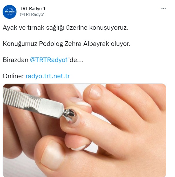 trt,radyo 1, podolog, pedicare, zehra albayrak